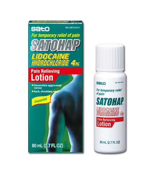 SATOHAP LIDOCAINE 4% PAIN RELIEVING LOTION